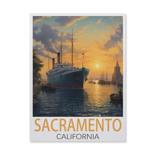 Puzzles 1000 Stück Holz Montage Bild，Sacramento, Kalifornien，Erwachsene Spiele Lernspielzeug（75x50cm）-FM88 von YYHMKBYY