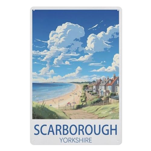 Puzzles 1000 Stück Holz Montage Bild，Scarborough Yorkshire，Erwachsene Spiele Lernspielzeug（75x50cm）-AE96 von YYHMKBYY