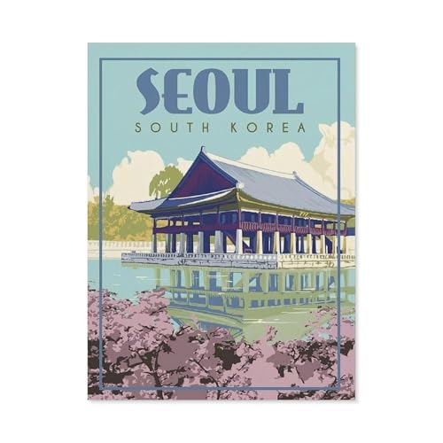 Puzzles 1000 Stück Holz Montage Bild，Südkorea Seoul，Erwachsene Spiele Lernspielzeug（75x50cm）-BL27 von YYHMKBYY