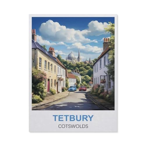 Puzzles 1000 Stück Holz Montage Bild，Tetbury, Cotswolds，Erwachsene Spiele Lernspielzeug（75x50cm）-EN20 von YYHMKBYY