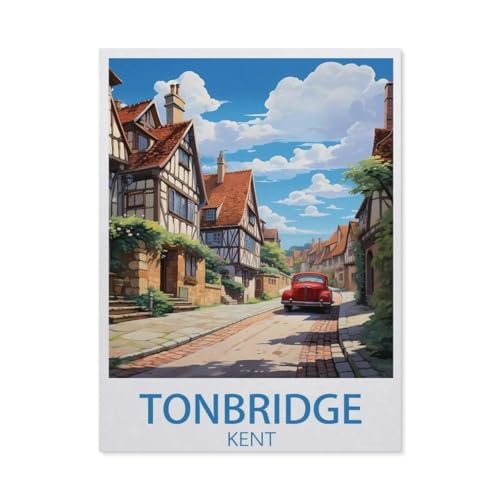 Puzzles 1000 Stück Holz Montage Bild，Tonbridge Kent，Filmplakat Für Erwachsene Spiele Lernspielzeug（75x50cm）-BR89 von YYHMKBYY