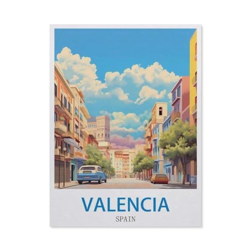 Puzzles 1000 Stück Holz Montage Bild，València, Spanien，Erwachsene Spiele Lernspielzeug（75x50cm）-DY54 von YYHMKBYY