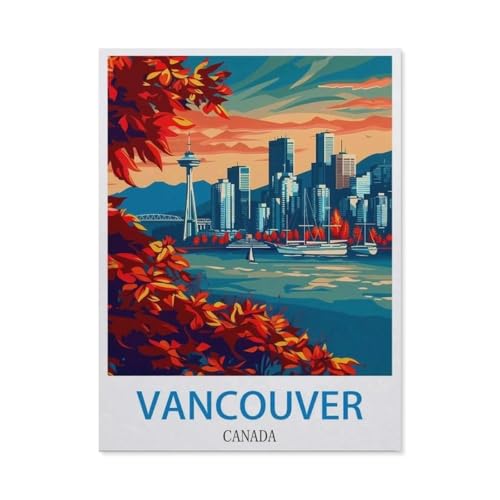 Puzzles 1000 Stück Holz Montage Bild，Vancouver, Kanada，Erwachsene Spiele Lernspielzeug（75x50cm）-DG93 von YYHMKBYY