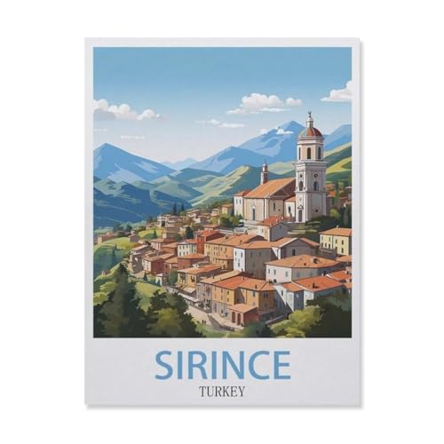 Puzzles 1000 Stück Papier Montage Bild，Sirince, Türkei, Berg，Erwachsene Spiele Lernspielzeug（38x26cm）-DT40 von YYHMKBYY