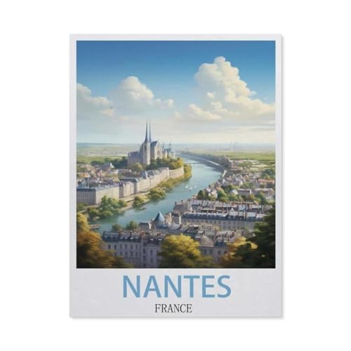 Puzzles 1000 Teile, Nantes Frankreich, Puzzle für Erwachsene, 1000 Teile, Spiel, stimulierendes Puzzlespiel/Weihnachten der Feiertage (75 x 50 cm) - EV1 von YYHMKBYY