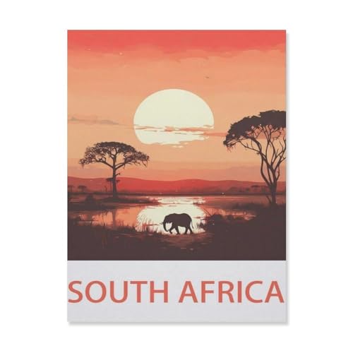 Puzzles 1000 Teile, Südafrika, Kinder, Spielzeug, Geschenk (75 x 50 cm) EG25 von YYHMKBYY