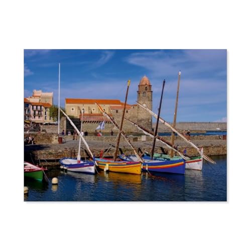 Puzzles 1000 Teile，Collioure - Perle der Cote Vermeille，Art Posters Puzzlas - Gedächtnisspiele Für Senioren - Family Games Educational Toys（38x26cm）-AZ56 von YYHMKBYY
