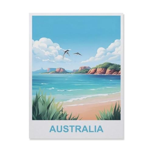 Puzzles 1000 Teile für Erwachsene, Australien, Puzzle 1000 Teile für Erwachsene, Spiel, Spielzeug, Geschenk, Puzzle, 1000 Teile für pädagogisches Geschenk für Erwachsene (50 x 70 cm) - ER28 von YYHMKBYY