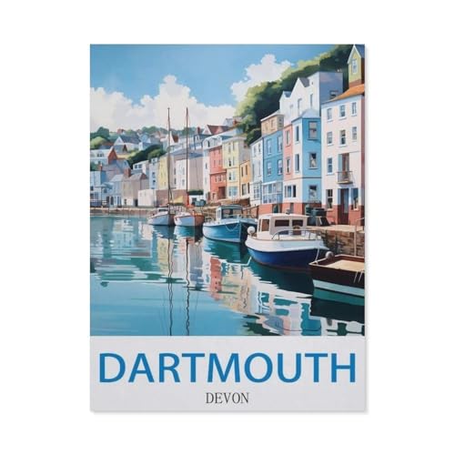 Puzzles 1000 Teile für Erwachsene, Dartmouth, Devon, England, Puzzle 1000 Teile für Erwachsene, Spiel, Geschenk, Puzzle, 1000 Teile für Erwachsene, Lerngeschenk, Erwachsene (50 x 70 cm) -DX38 von YYHMKBYY