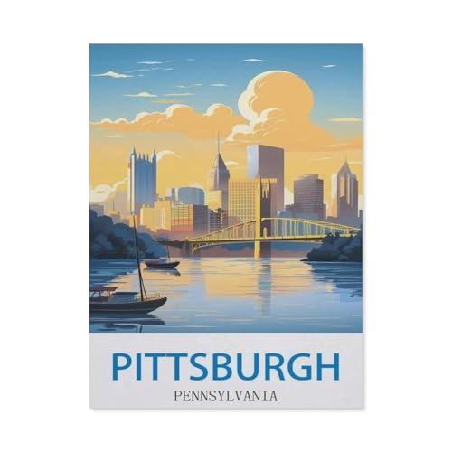 Puzzles 1000 Teile für Erwachsene, Pittsburgh, Pennsylvania, Puzzle 1000 Teile für Erwachsene, Spiel, Spielzeug, Geschenk, Puzzle, 1000 Teile für Erwachsene, Lerngeschenk (50 x 70 cm), -ED88 von YYHMKBYY