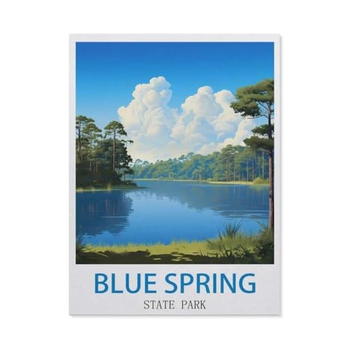 Puzzles 1000 Teile für Erwachsene，Blue Spring State Park ，e，Klassische Puzzle Teenager Jungen Mädchen Puzzle Lustige Familienpuzzles In Premium-Qualität Zum Geburtstag（75x50cm）-CT41 von YYHMKBYY