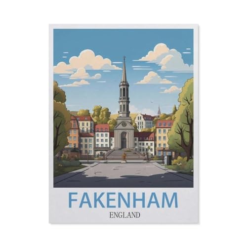 Puzzles 1000 Teile für Erwachsene，Fakenham, England，Klassische Puzzle Teenager Jungen Mädchen Puzzle Lustige Familienpuzzles In Premium-Qualität Zum Geburtstag（38x26cm）-EO34 von YYHMKBYY