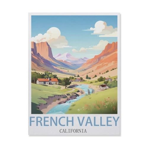 Puzzles 1000 Teile für Erwachsene，French Valley, Kalifornien，Klassische Puzzle Teenager Jungen Mädchen Puzzle Lustige Familienpuzzles In Premium-Qualität Zum Geburtstag（75x50cm）-DM48 von YYHMKBYY