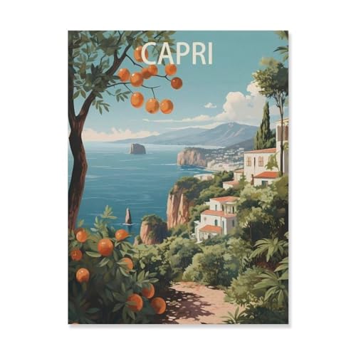 Puzzles 1000 Teile für Erwachsene，Kapri, Italien, Küste，Klassische Puzzle Teenager Jungen Mädchen Puzzle Lustige Familienpuzzles In Premium-Qualität Zum Geburtstag（38x26cm）-DS35 von YYHMKBYY
