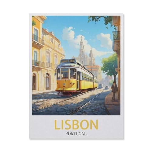 Puzzles 1000 Teile für Erwachsene，Lissabon, Portugal, Straße，Klassische Puzzle Teenager Jungen Mädchen Puzzle Lustige Familienpuzzles In Premium-Qualität Zum Geburtstag（50x70cm）-DU54 von YYHMKBYY