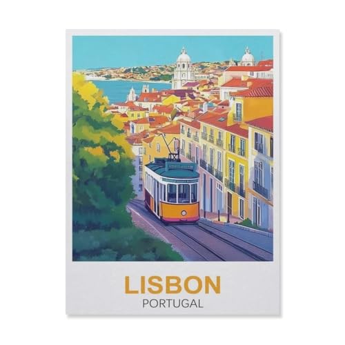 Puzzles 1000 Teile für Erwachsene，Lissabon Portugal，Klassische Puzzle Teenager Jungen Mädchen Puzzle Lustige Familienpuzzles In Premium-Qualität Zum Geburtstag（50x70cm）-FD4 von YYHMKBYY