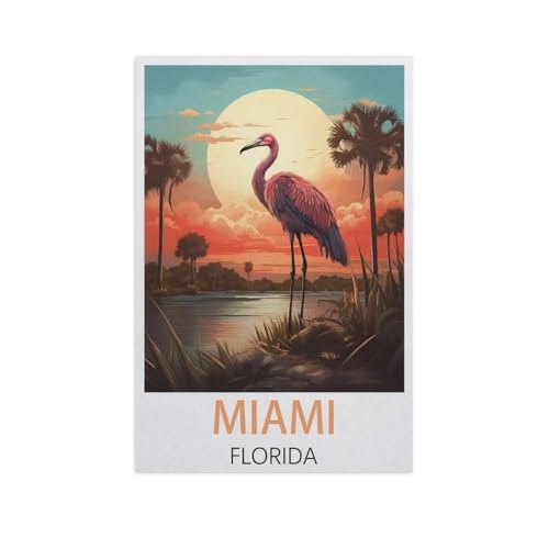 Puzzles 1000 Teile für Erwachsene，Miami Florida，Klassische Puzzle Teenager Jungen Mädchen Puzzle Lustige Familienpuzzles In Premium-Qualität Zum Geburtstag（38x26cm）-FQ97 von YYHMKBYY