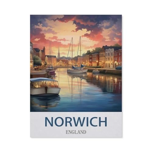 Puzzles 1000 Teile für Erwachsene，Norwich, England，Klassische Puzzle Teenager Jungen Mädchen Puzzle Lustige Familienpuzzles In Premium-Qualität Zum Geburtstag（75x50cm）-DZ68 von YYHMKBYY