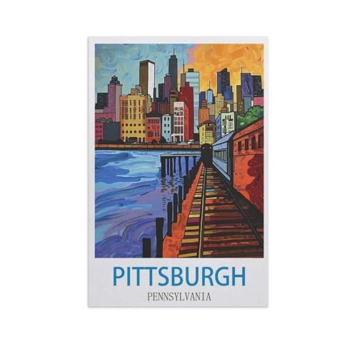 Puzzles 1000 Teile für Erwachsene，Pittsburgh, Pennsylvania，Klassische Puzzle Teenager Jungen Mädchen Puzzle Lustige Familienpuzzles In Premium-Qualität Zum Geburtstag（38x26cm）-GB95 von YYHMKBYY