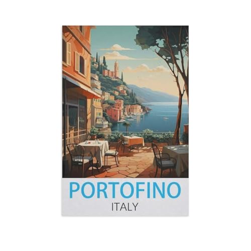 Puzzles 1000 Teile für Erwachsene，Portofino Italien，Klassische Puzzle Teenager Jungen Mädchen Puzzle Lustige Familienpuzzles In Premium-Qualität Zum Geburtstag（75x50cm）-FT89 von YYHMKBYY