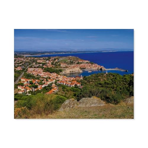 Puzzles Für Erwachsene 1000 Stück，Collioure - Perle der Cote Vermeille，Papier puzzlespielspiel Erforschen Sie Kreativität Und Problemlösung（38x26cm）-AZ58 von YYHMKBYY