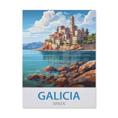 Puzzles Mit 1000 Teilen Puzzles Aus Holz，Galizien, Spanien，Puzzle 1000 Teile Für Erwachsene Lustige Kreative DIY-Spielzeuggeschenke Für Mädchen Und Jungen（75x50cm）-EG96 von YYHMKBYY