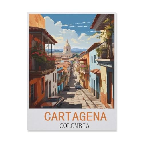 Puzzles Mit 1000 Teilen Puzzles Aus Papier，Cartagena, Kolumbien，Puzzle 1000 Teile Für Erwachsene Lustige Kreative DIY-Spielzeuggeschenke Für Mädchen Und Jungen（50x70cm）-FK42 von YYHMKBYY