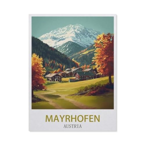 Puzzles Mit 1000 Teilen Puzzles Aus Papier，Mayrhofen Österreich，Puzzle 1000 Teile Für Erwachsene Lustige Kreative DIY-Spielzeuggeschenke Für Mädchen Und Jungen（50x70cm）-FB60 von YYHMKBYY