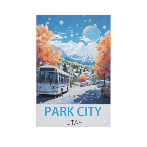 Puzzles Mit 1000 Teilen Puzzles Aus Papier，Park City Utah，Puzzle 1000 Teile Für Erwachsene Lustige Kreative DIY-Spielzeuggeschenke Für Mädchen Und Jungen（38x26cm）-FW13 von YYHMKBYY