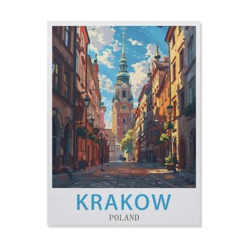 Puzzles Mit 1000 Teilen Puzzles Aus Papier，Polen Krakau，Puzzle 1000 Teile Für Erwachsene Lustige Kreative DIY-Spielzeuggeschenke Für Mädchen Und Jungen（38x26cm）-DR67 von YYHMKBYY