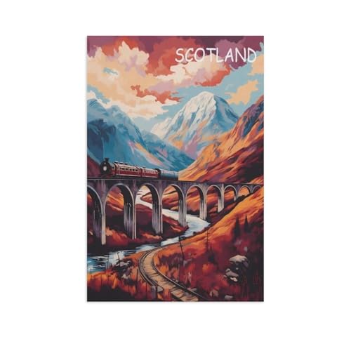 Puzzles Mit 1000 Teilen Puzzles Aus Papier，Schottland，Puzzle 1000 Teile Für Erwachsene Lustige Kreative DIY-Spielzeuggeschenke Für Mädchen Und Jungen（38x26cm）-FR2 von YYHMKBYY