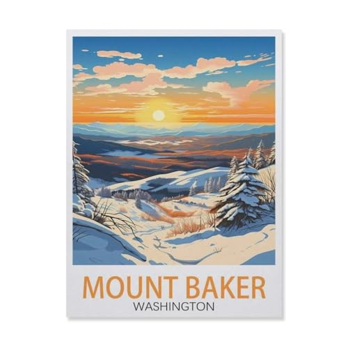 Puzzles für Erwachsene, 1000 Teile, Berg Baker, Washington Ski, Dekompression, lustiges Puzzlespiel, Spielzeug, Geschenk für Erwachsene, Kinder, Familien (50 x 70 cm) DO85 von YYHMKBYY