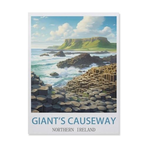Puzzles für Erwachsene, 1000 Teile, Giant's Causeway, Nordirland, Dekompression, lustiges Puzzlespiel, Spielzeug, Geschenk für Erwachsene, Kinder, Familien (75 x 50 cm) - EI55 von YYHMKBYY