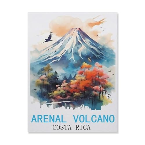 Puzzles für Erwachsene, 1000 Teile, Vulkan Arenal Costa Rica, Holzpuzzle für Kinder, Spielzeug, pädagogisch, intellektuell, Dekompression, lustiges Familienspiel (75 x 50 cm) -FK18 von YYHMKBYY