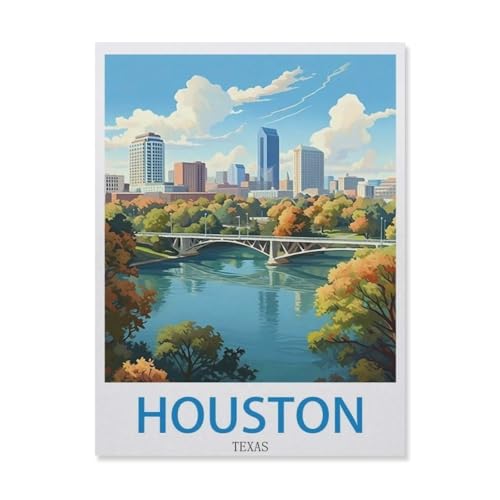 Puzzles für Erwachsene und Kinder, 1000 Teile, Puzzle, Houston, Texas, schwieriges Puzzlespiel (75 x 50 cm) -EH57 von YYHMKBYY