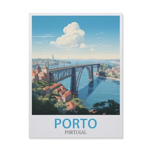 Puzzles für Erwachsene und Kinder, 1000 Teile, Puzzle, Porto, Portugal, schwieriges Puzzlespiel (75 x 50 cm) -DN87 von YYHMKBYY
