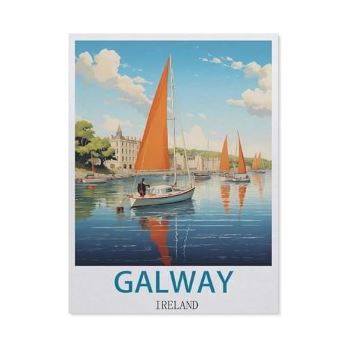 Puzzles mit 1000 Teilen, Galway Irland, pädagogisch, intellektuell, dekomprimierend, Spielzeug, Puzzles, lustiges Familienspiel für Kinder und Erwachsene (50 x 70 cm) -EY52 von YYHMKBYY