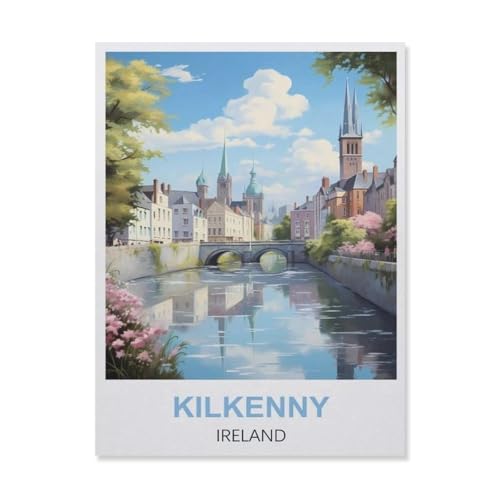 Puzzle 1000 Teile DIY Holz Puzzle，Kilkenny Irland，Freizeit Creative Kreuzworträtsel Spiel Kind Puzzle Spielzeug Geburtstag Festival Einzigartiges Geschenk（75x50cm）-EQ64 von YYHMKBYY