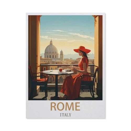 Puzzles mit 1000 Teilen, Rom Italien, Poster, Wandkunst für Geschenke für Erwachsene, Kinder, Lernspielzeug (50 x 70 cm) -EZ21 von YYHMKBYY