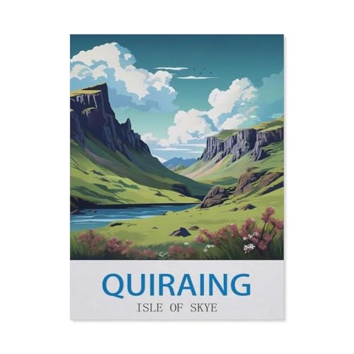 Quiraing, Isle of Skye，Puzzle 1000 Teile Erwachsene Kinde Spaß Lernspielzeug Geschenke（75x50cm）-DY46 von YYHMKBYY