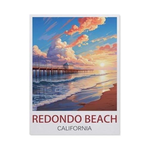 Redondo Beach Kalifornien，Holz Puzzle 1000 Teile Spielzeug Für Erwachsene Dekompressionsspiel（75x50cm）-EW60 von YYHMKBYY