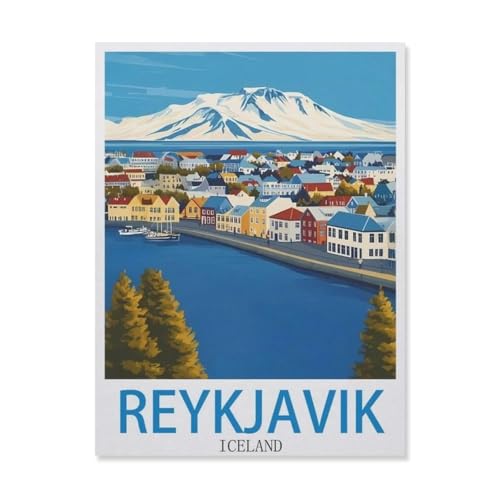 Reykjavik Island，Puzzles 1000 Teile für Erwachsene, Klassische Puzzle Jungen Mädchen Puzzle für Kinder Teenager Lernspiel Spielzeug（75x50cm）-FD14 von YYHMKBYY