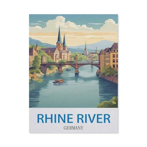Rhein, Deutschland，Papier Puzzle 1000 Teile Spielzeug Für Erwachsene Dekompressionsspiel（38x26cm）-EE15 von YYHMKBYY