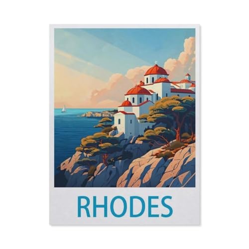Rhodes, Puzzle, 1000 Teile, Teenager, Kinder, Puzzle, Unterhaltungsspielzeug, Gehirn-Herausforderung, Puzzle (50 x 70 cm), FB10 von YYHMKBYY