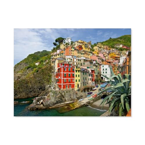 Riomaggiore，Für Erwachsene Familie Stress Relief Puzzle Spielzeug - Familie Spaß Herausforderung Spielzeug - 1000 Teile Puzzle（50x70cm）-AV40 von YYHMKBYY