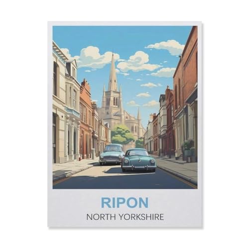 Ripon North Yorkshire，Holz Puzzle 1000 Teile Spielzeug Für Erwachsene Dekompressionsspiel（75x50cm）-ET1 von YYHMKBYY