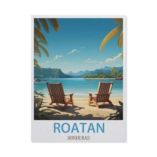Roatan Honduras，Puzzles 1000 Teile für Erwachsene, Klassische Puzzle Jungen Mädchen Puzzle für Kinder Teenager Lernspiel Spielzeug（38x26cm）-EV14 von YYHMKBYY