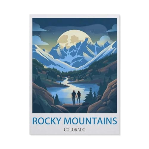 Rocky Mountains, Colorado，Puzzles 1000 Teile für Erwachsene, Klassische Puzzle Jungen Mädchen Puzzle für Kinder Teenager Lernspiel Spielzeug（38x26cm）-DG71 von YYHMKBYY