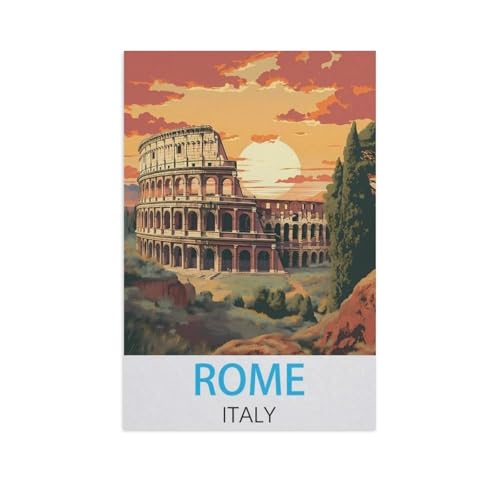 Rom Italien，Papier Puzzle 1000 Teile Spielzeug Für Erwachsene Dekompressionsspiel（38x26cm）-FR86 von YYHMKBYY