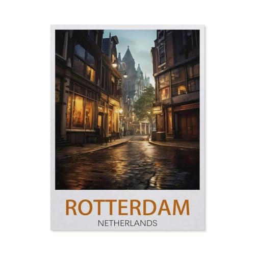 Rotterdam, Niederlande, Landschaft, Puzzle 1000 Teile für Erwachsene, klassisches Puzzle, Kinderpuzzle, herausfordernde und schwierige Puzzles für Erwachsene und Jugendliche (50 x 70 cm), DW31 von YYHMKBYY
